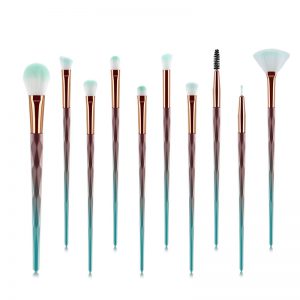 10 Pcs Make Up Brush Rubber Handle For Face