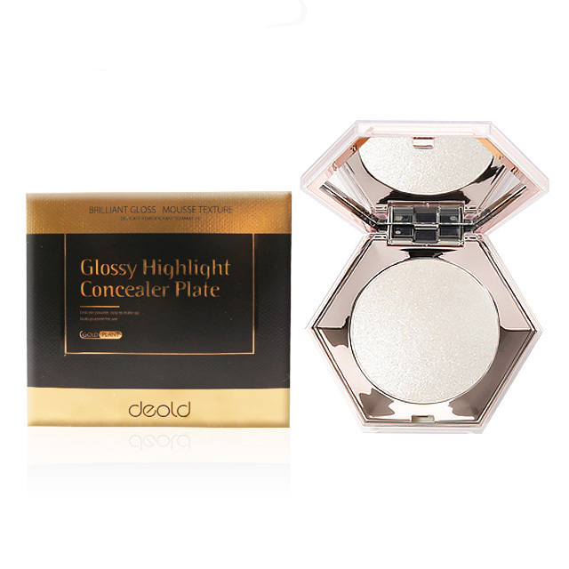 Single Shiny Highlighter Compact Powder for Face Makeup