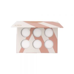 6 Color Custom Round Shape Cardboard Cosmetic Eyeshadow Palette Packaging
