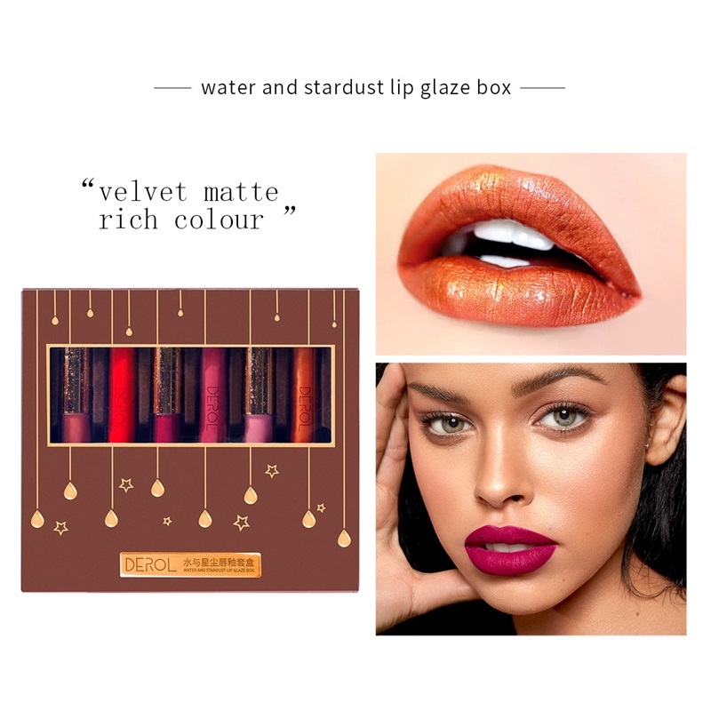 Lip Gloss Matte 6 Color Gift Box Set