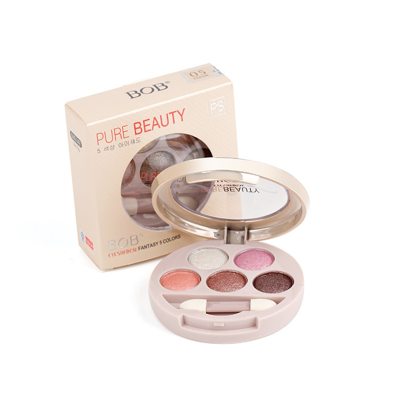 Round 5 Colors Cosmetics Eyeshadow Palette With Clear Window